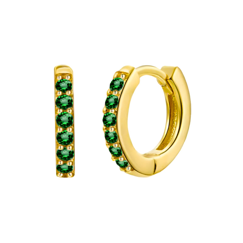 Aretes de Aro Oro Esmeralda