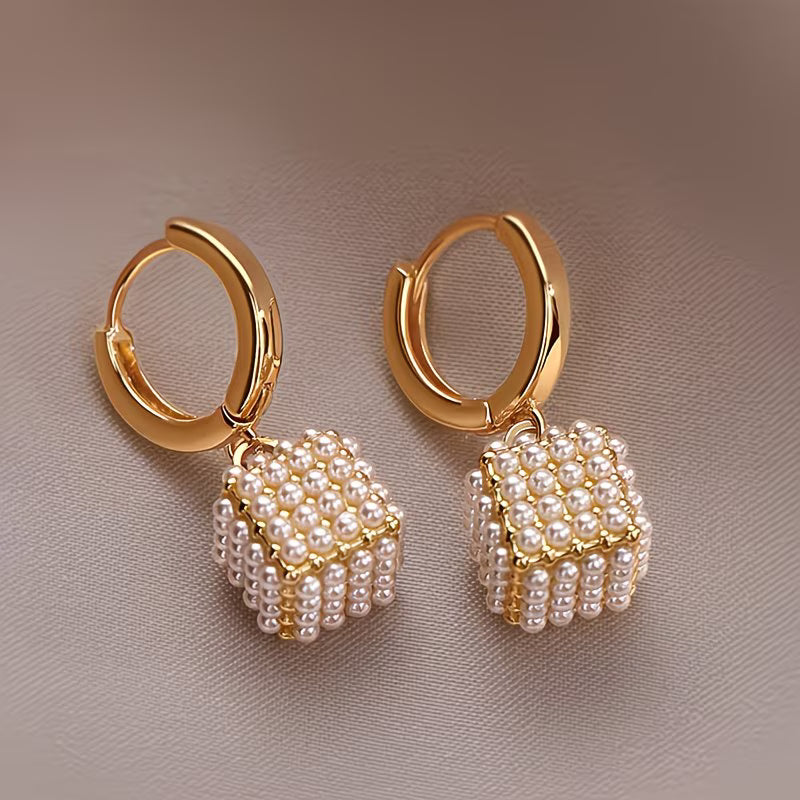 Aretes de Perla Cube