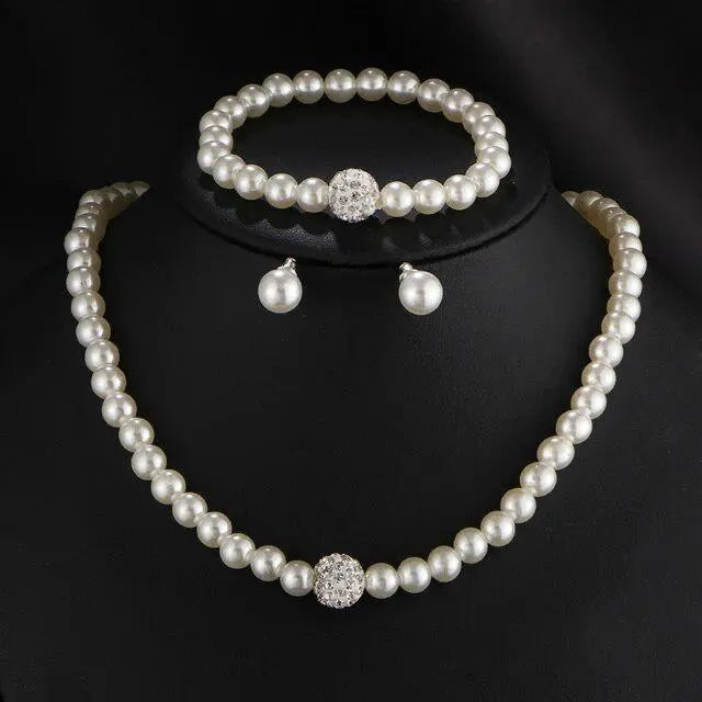 Set de Joyas de Perla con Cuentas