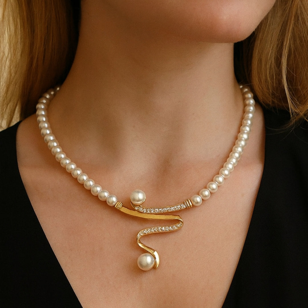Set de Collares Elegante de Perla Natürlich