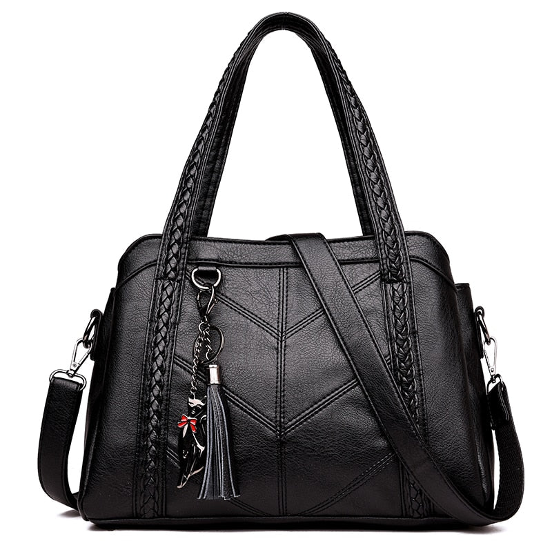 Women's Leather Handbag - Paris
