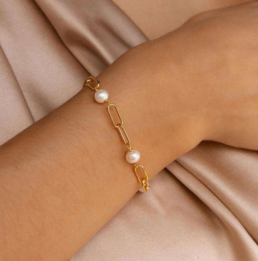 Pulsera de Perla de Cadena Sophisticated