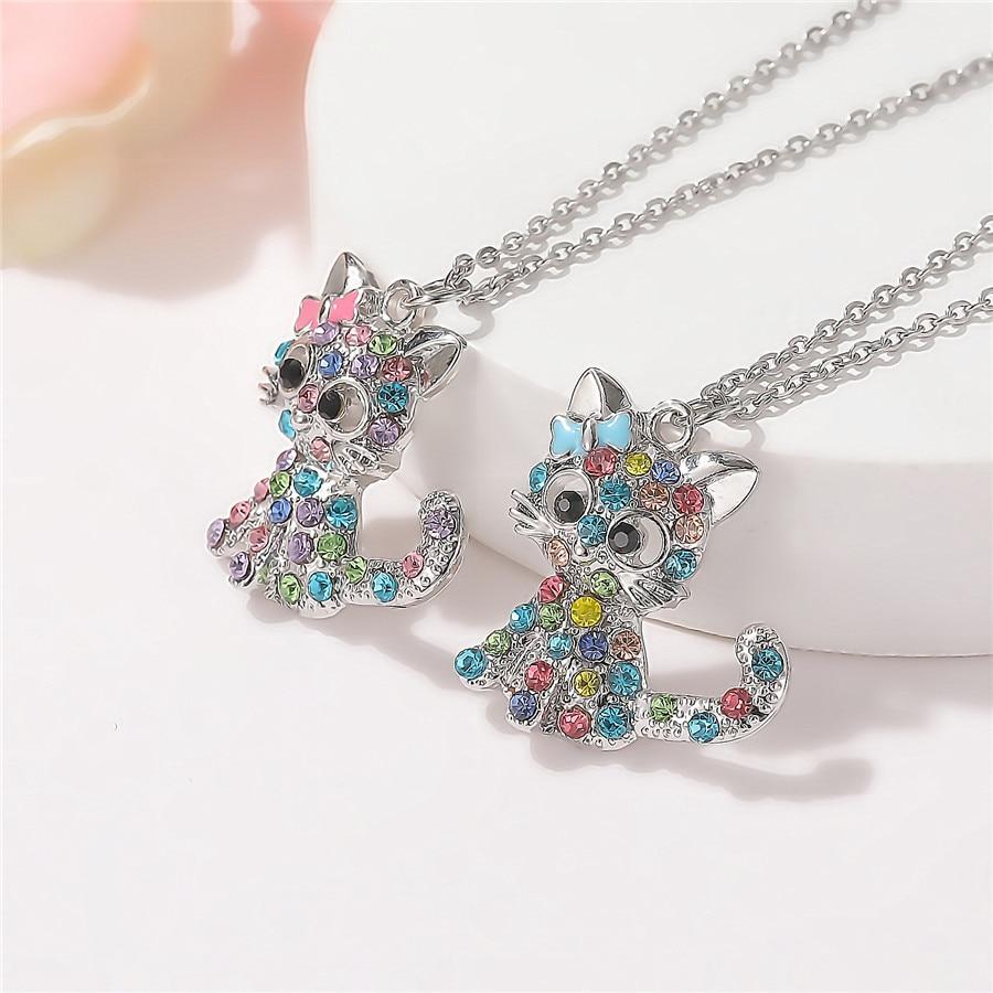 Collar de Circonita Plata Baby Kittens Coloured