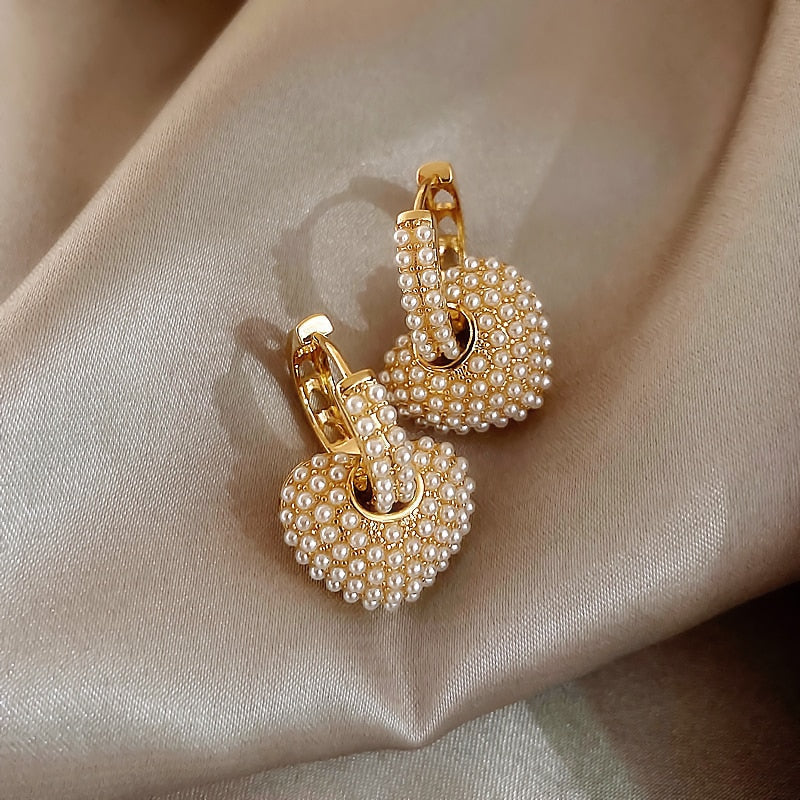Aretes de Corazón de Perla