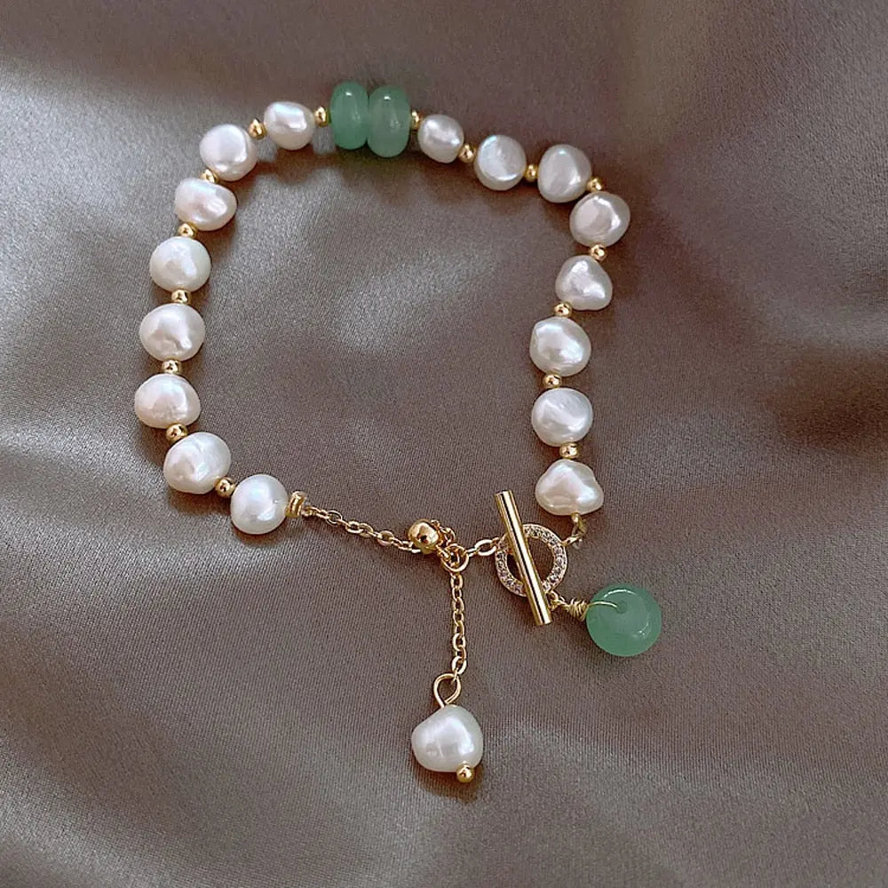 Pulsera de Perla Freshwater Jade