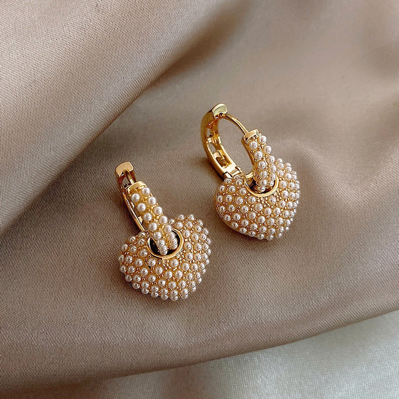 Aretes de Corazón de Perla