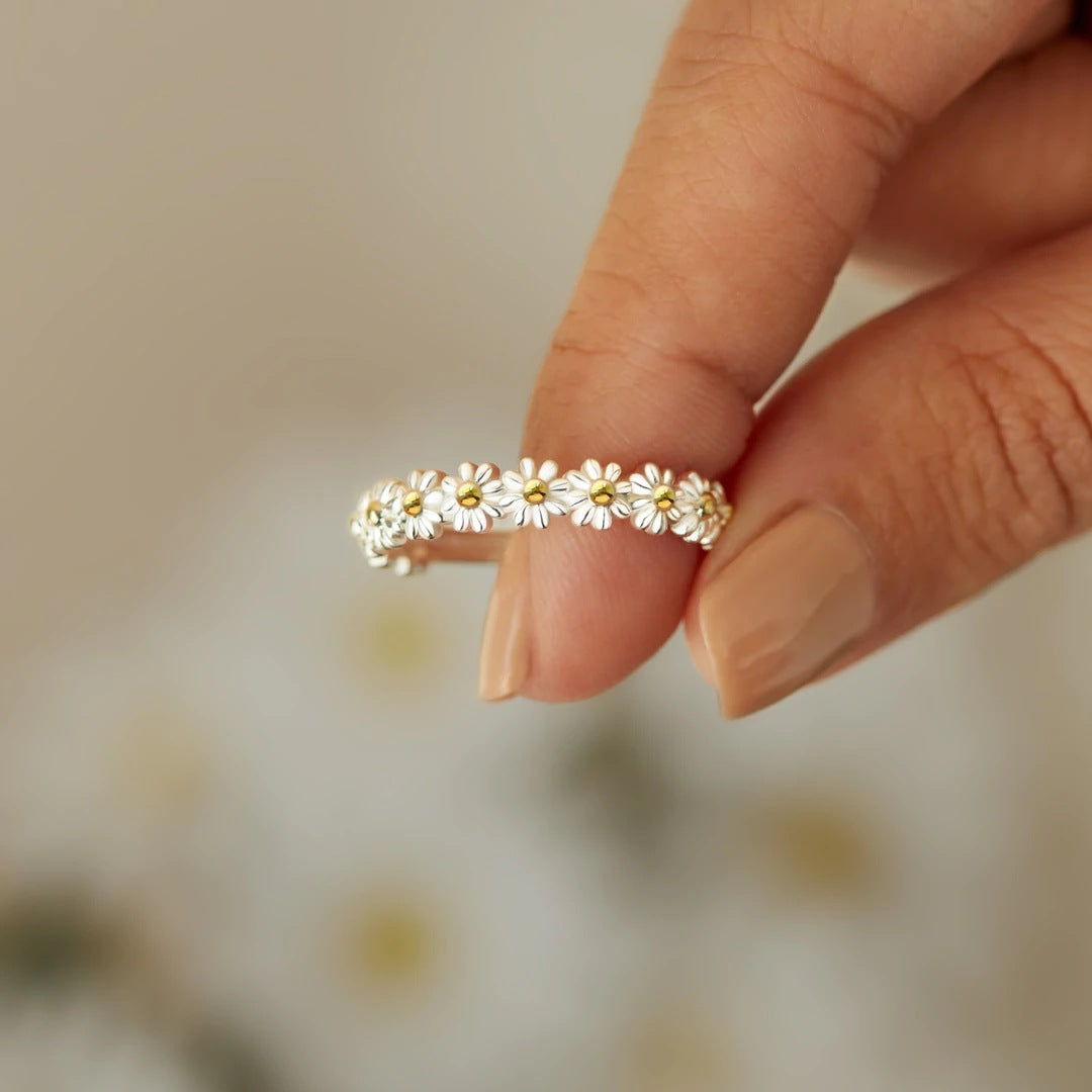Anillo Floral Plata