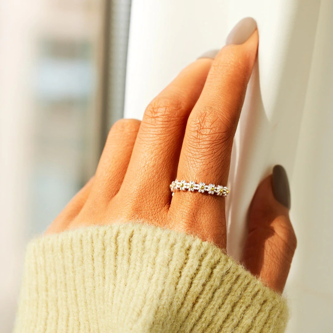Anillo Floral Plata