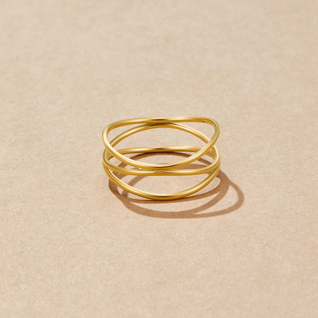 Anillo Minimalista Oro Wrap