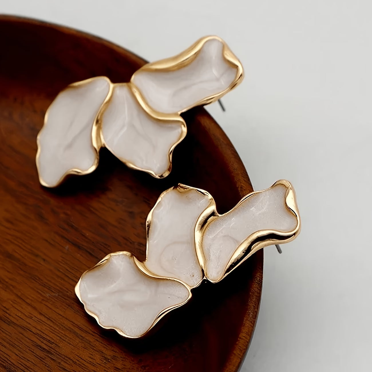 Aretes de Perla de Flor Petal