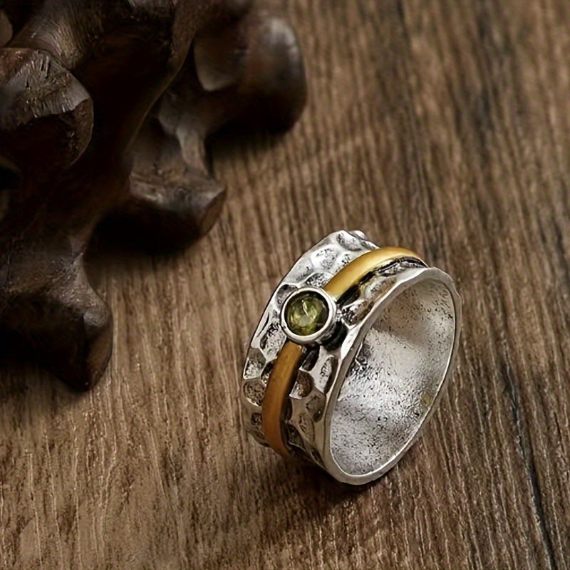 Anillo de Banda Plata Oro Rustic