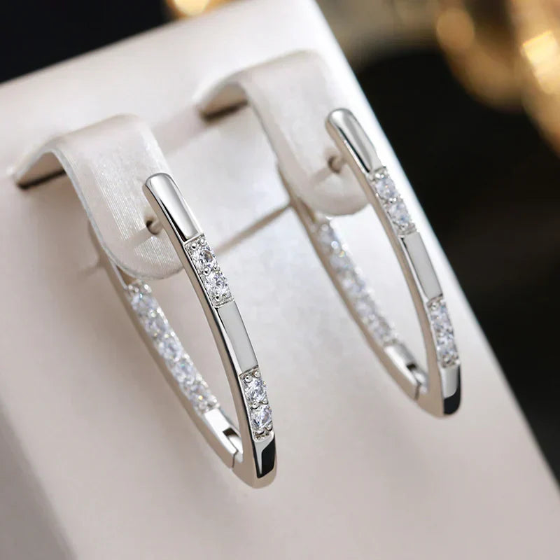 Exquisite Zirconia Earrings | Gold