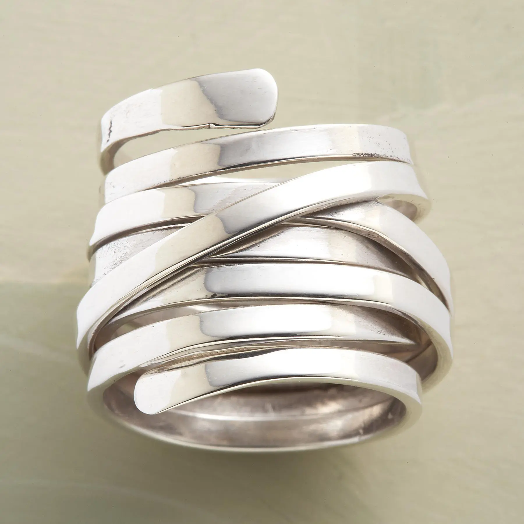 Anillo de Banda Plata Multi Wrap
