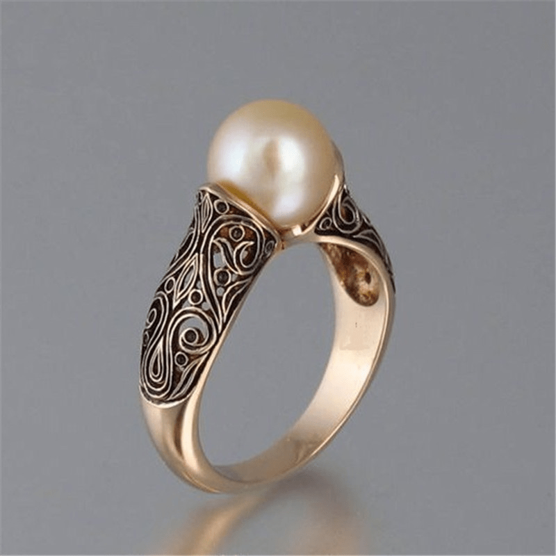 Anillo de Perla Oro Filigree