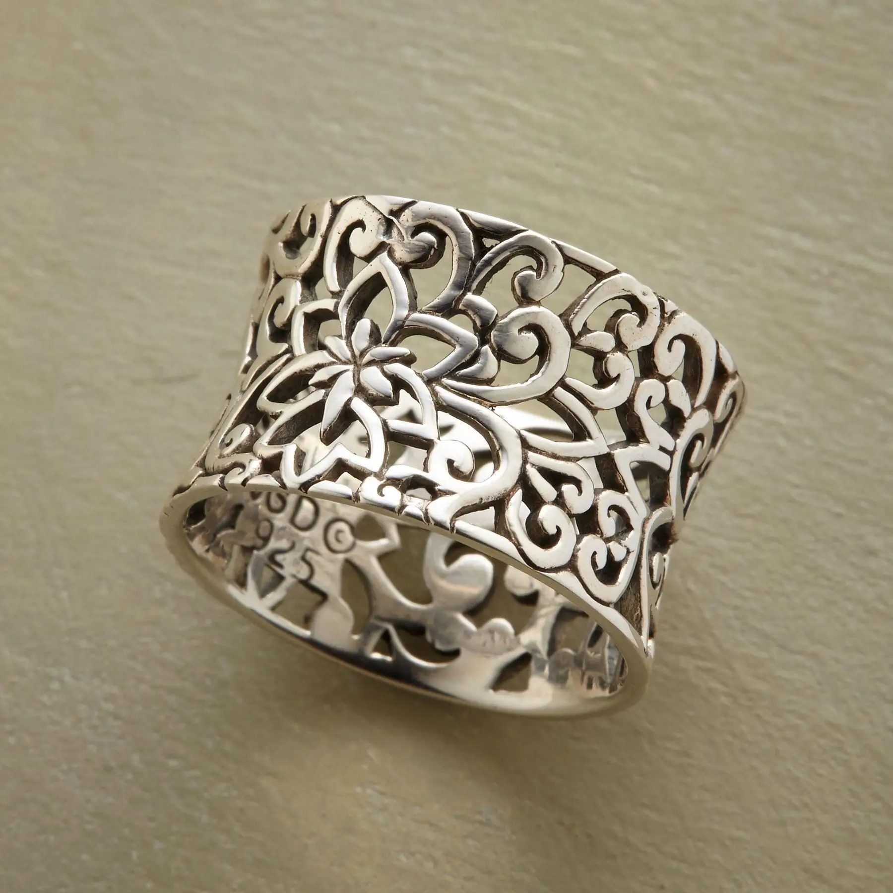 Anillo Plata Ornate Filigree