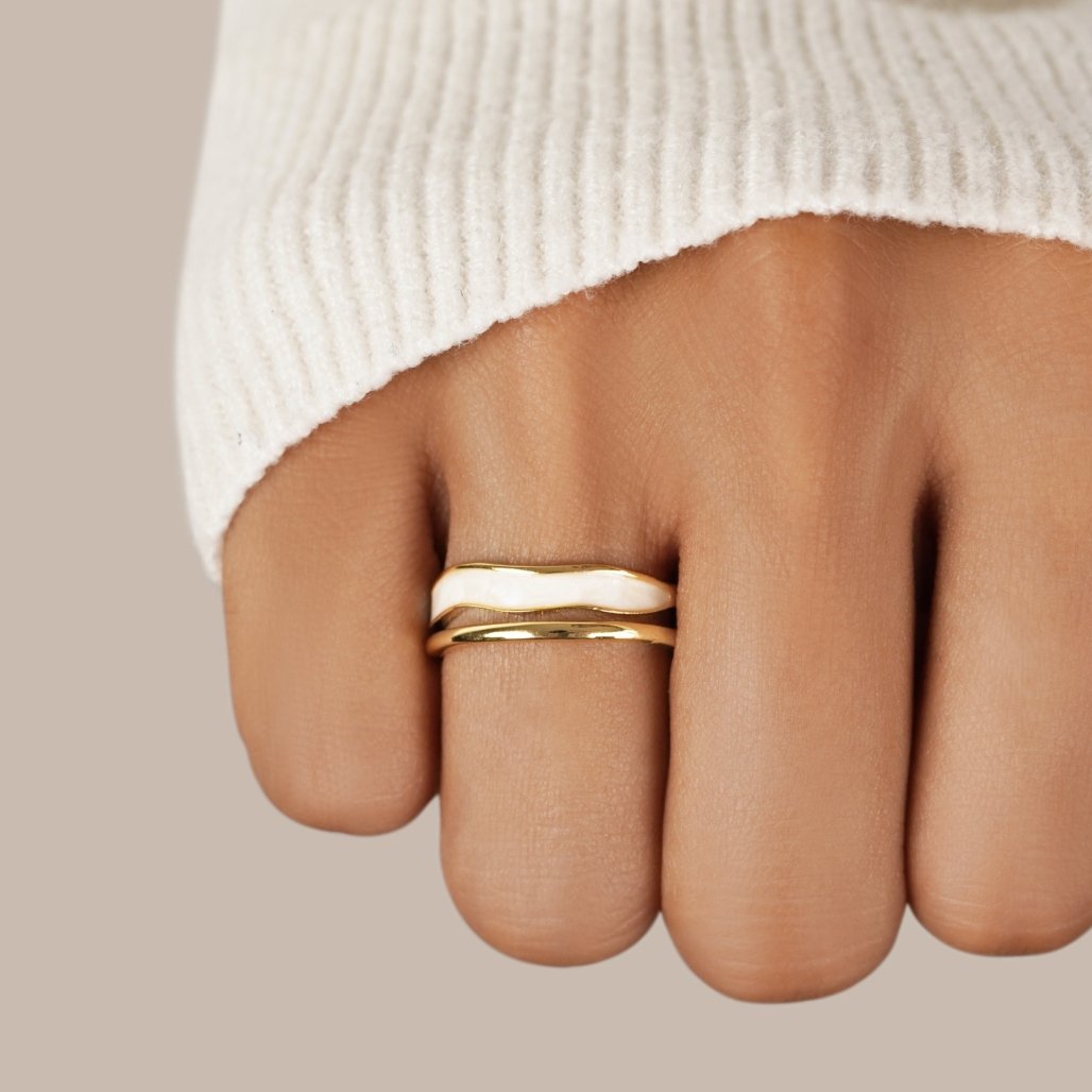 Anillo Oro Sculptural Wrap