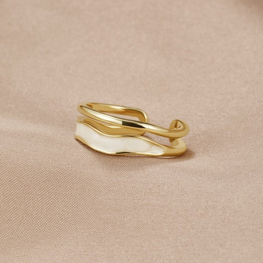 Anillo Oro Sculptural Wrap