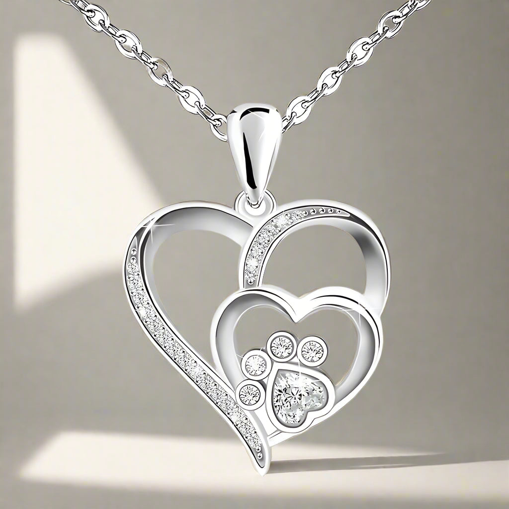 Inolt™ | Collar de Pata y Corazón en Plata