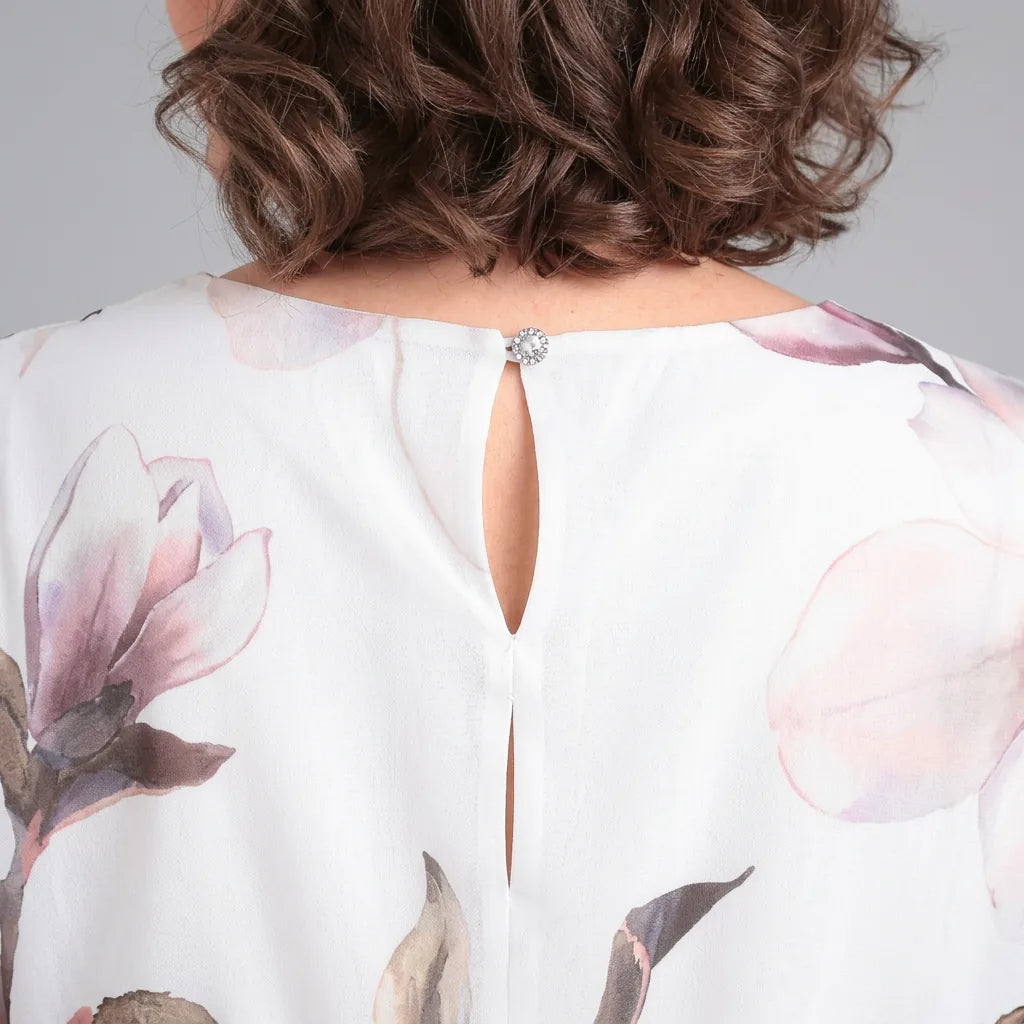 Floral Print Belted Midi Dress