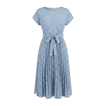 Vestido Midi Estampado Gola em O - Betriz