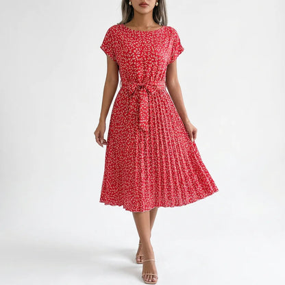Vestido Midi Estampado Gola em O - Betriz