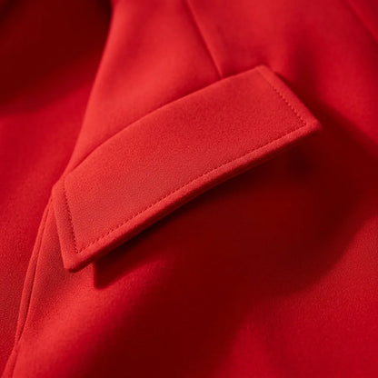 Long Sleeve High Neck Mini Dress with Pocket Flap Detail