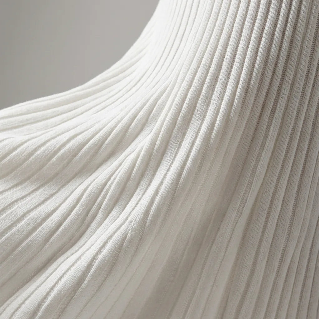 Ribbed Knit Round Neck Long Sleeve Maxi Dress
