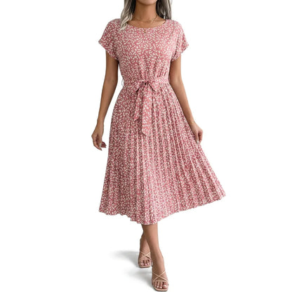 Vestido Midi Estampado Gola em O - Betriz