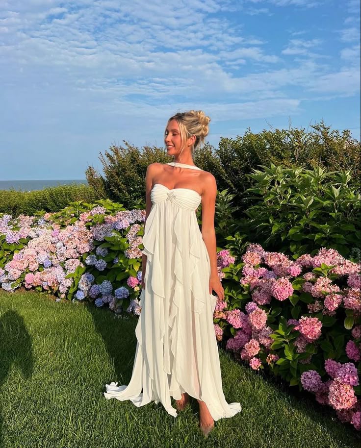 Strapless Ruffle Tiered Maxi Dress