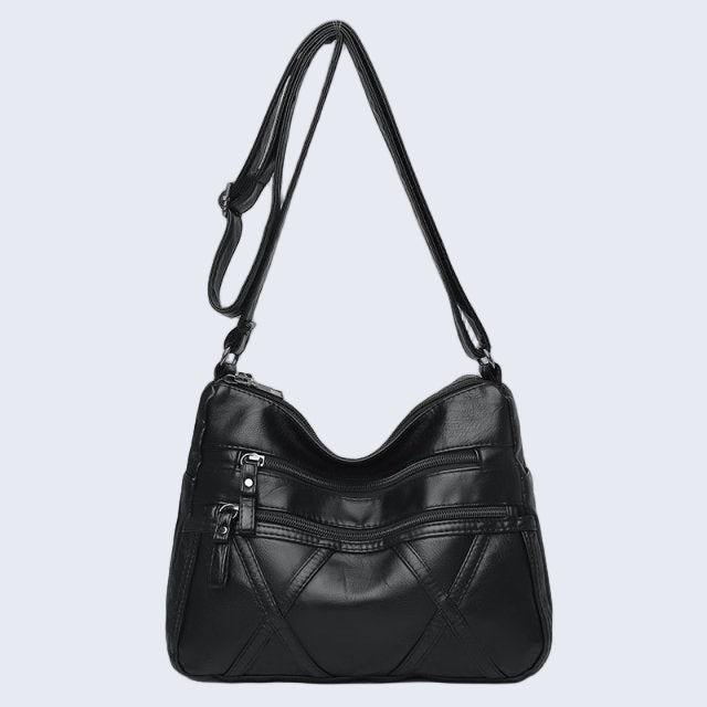 Genuine Leather Crossbody Bag - Madrid