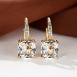 Mystic Sapphire Stone Hoop Earrings | Gold