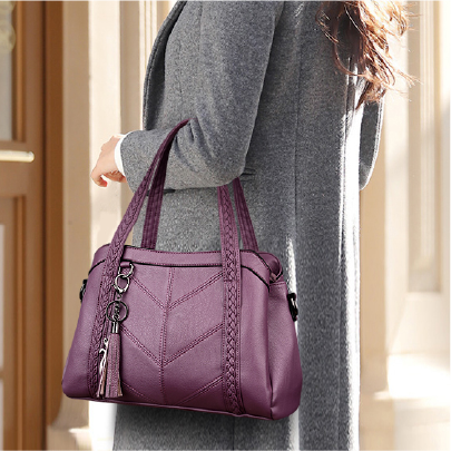 Women's Leather Handbag - Paris