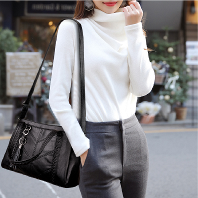 Women's Leather Handbag - Paris