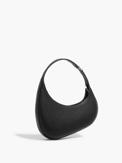 Versatile Half-Moon Leather Bag
