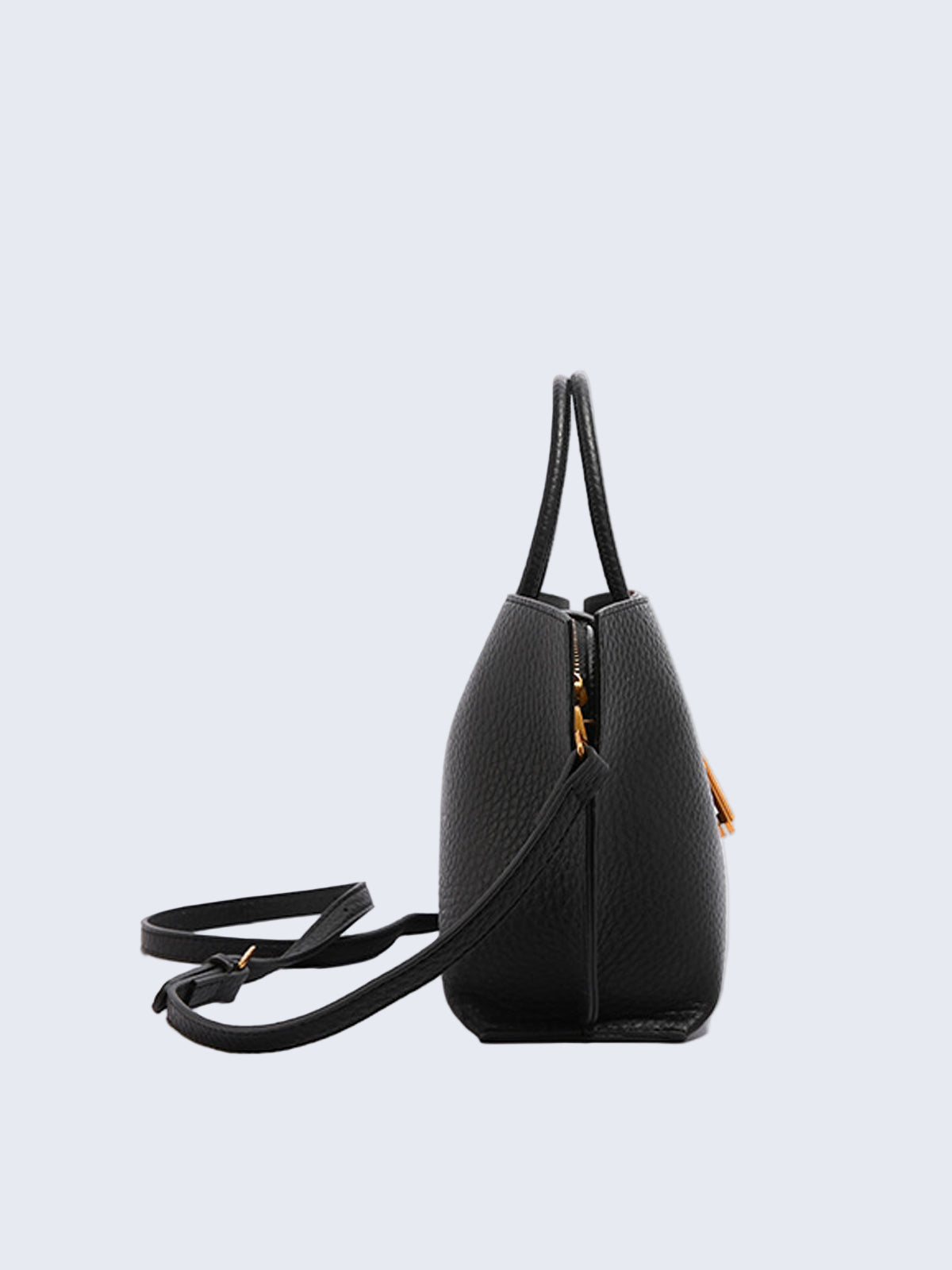 Textured Leather Top-Handle Bag - Divine
