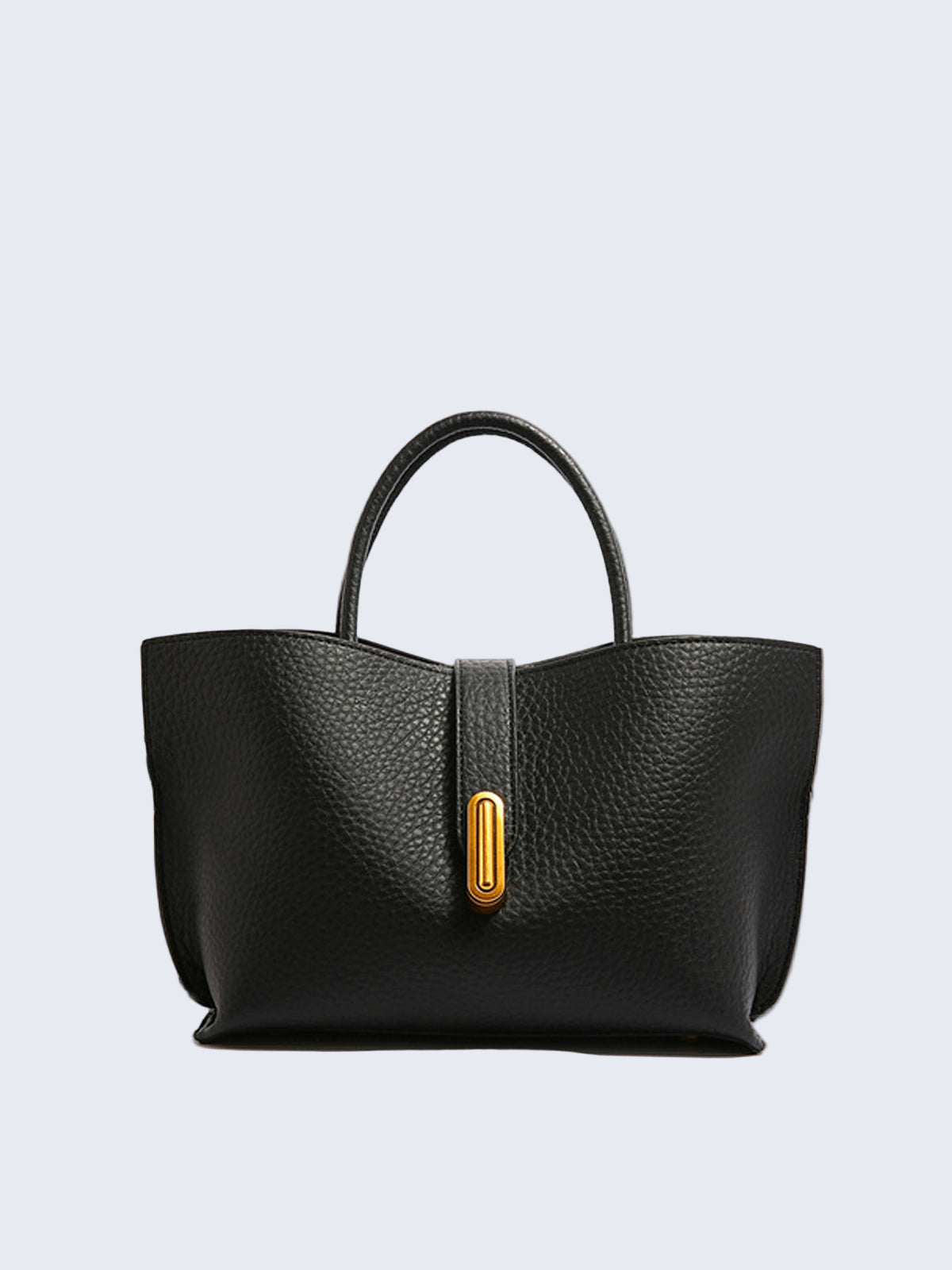 Textured Leather Top-Handle Bag - Divine