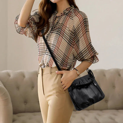 Compact Leather Bag - Gabriele