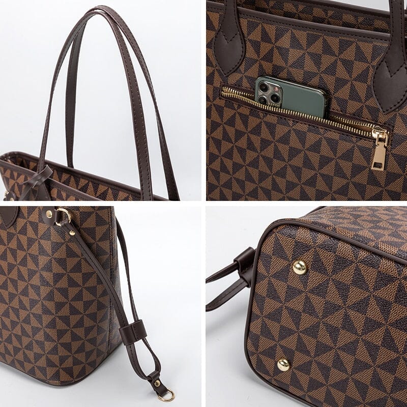 Women's Leather Handbag - Iasmym (Handbag + Wallet)