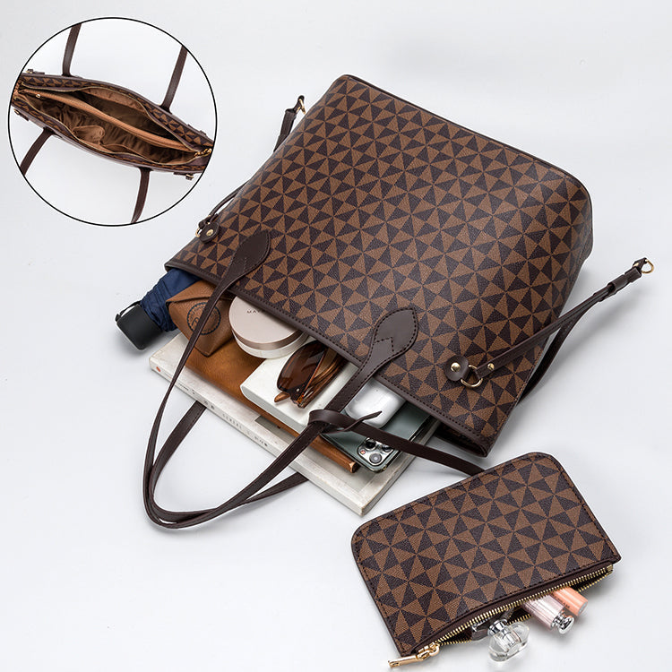 Women's Leather Handbag - Iasmym (Handbag + Wallet)