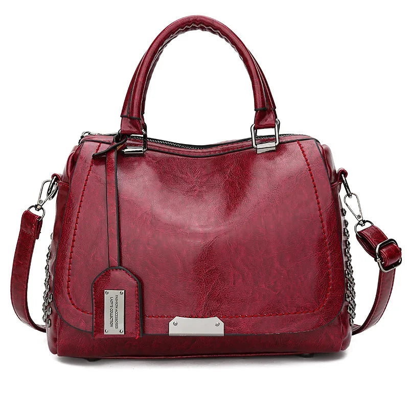 Women's Genuine Leather Handbag - Victorie
