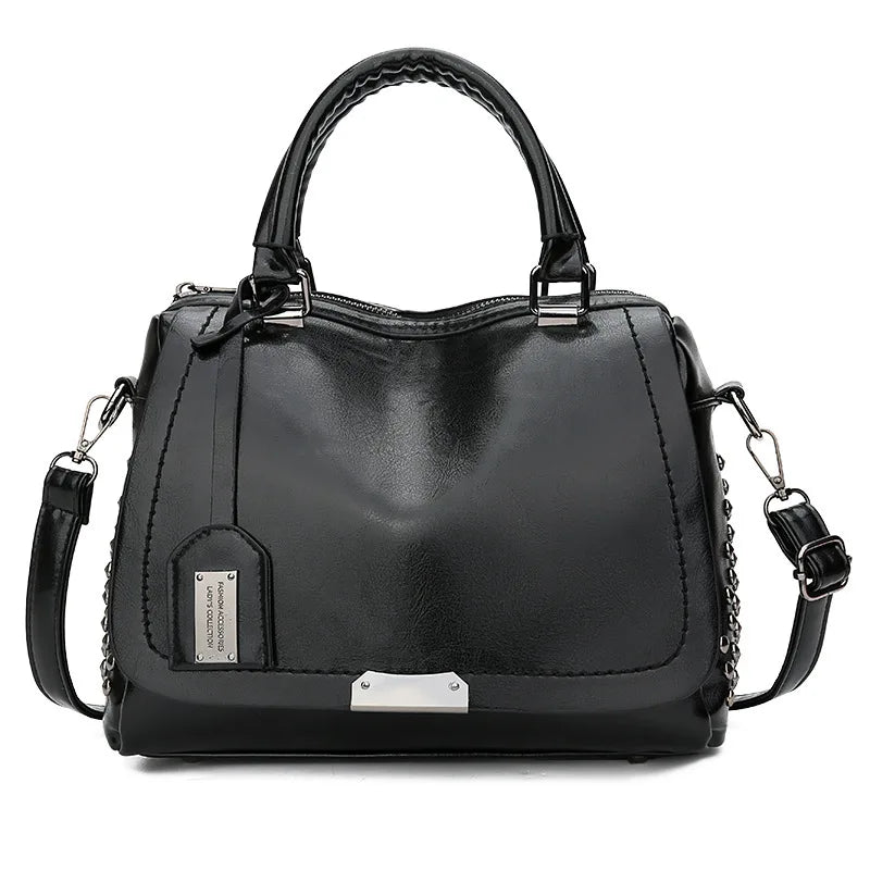 Women's Genuine Leather Handbag - Victorie