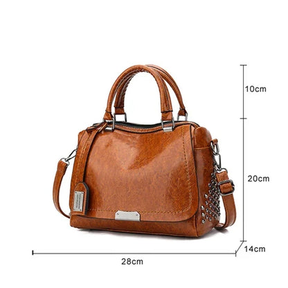 Women's Genuine Leather Handbag - Victorie