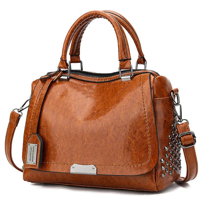 Women's Genuine Leather Handbag - Victorie