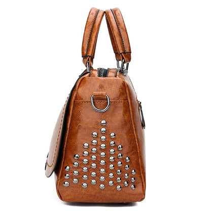 Women's Genuine Leather Handbag - Victorie