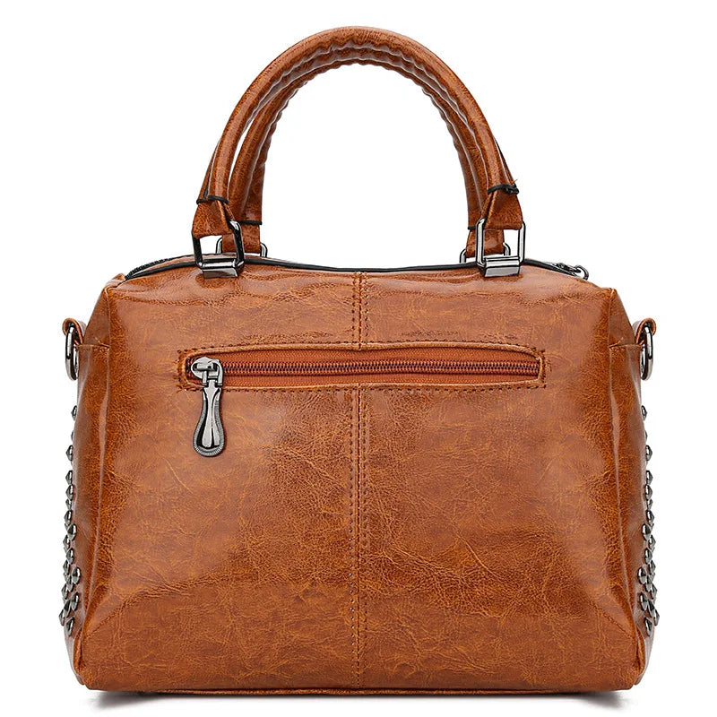 Women's Genuine Leather Handbag - Victorie