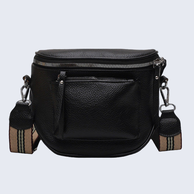 Compact Women's Leather Handbag - Elegance