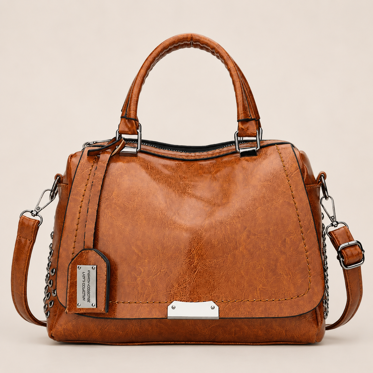 Women's Genuine Leather Handbag - Victorie