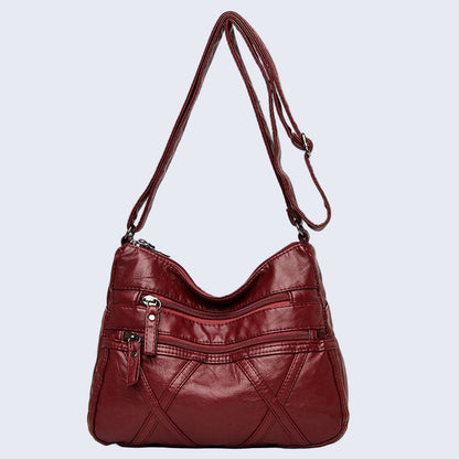 Genuine Leather Crossbody Bag - Madrid