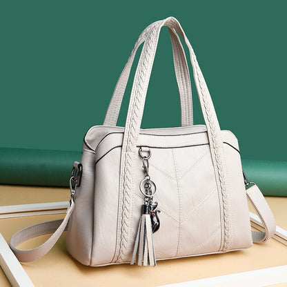 Women's Leather Handbag - Paris