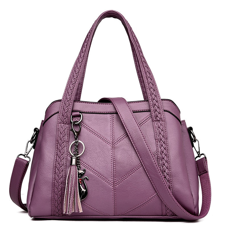 Women's Leather Handbag - Paris